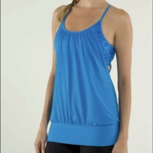 Lululemon No Limits Tank Top Built In Shelf Bra Size 6 - Picture 2 of 6